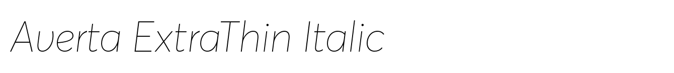 Averta ExtraThin Italic